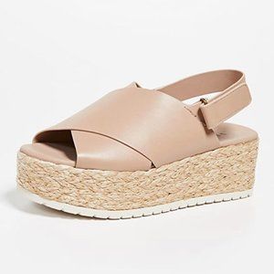 VINCE Nude Jesson Leather Espadrilles